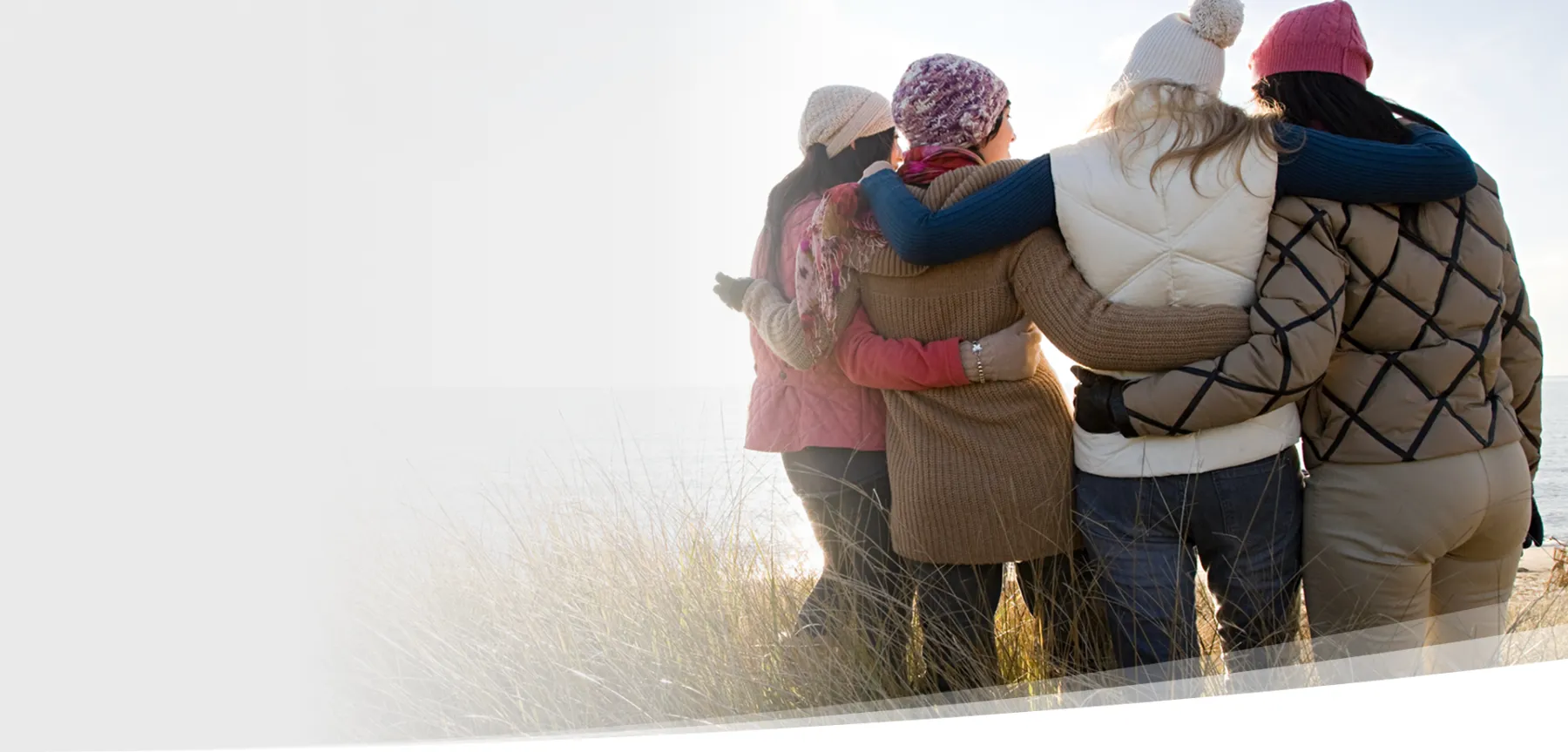 Women embracing